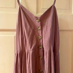 MIDI dress with pockets. Elastic back super cute!!